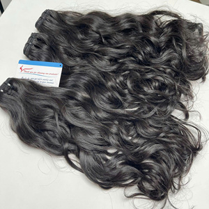Vente en gros d'extensions de cheveux humains de trame vierge prêts à expédier paquets de cheveux crus ondulés naturels vietnamiens - Product Image 5