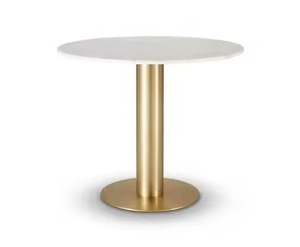 Mesa central en marco de metal fundido, escultura, muebles de sala de estar, tapa de mármol, mesa de centro de café anidada de lujo larga redonda - Product Image 5