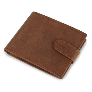 กระเป๋าสตางค์ผู้ชายแบบพับได้ขนาดใหญ่ สีน้ำตาล หนัง PU ป้องกัน RFID  ใส่บัตรและเงินสดได้  รับทำสีตามสั่ง ของขวัญสำหรับเขา - Product Image 4