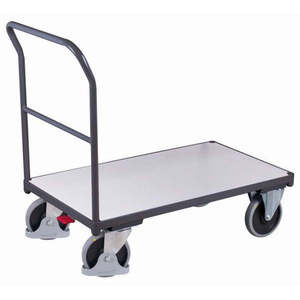 Carro de Empuje Variofit ESD de Acero Inoxidable, Capacidad de Carga de 500 Kg, Área de Carga de 1030 x 600-800 mm - Product Image 1