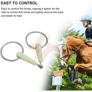 Premium acier inoxydable Offset Dee Bit doux fer Snaffle embouchure culotte 5 pouces équitation bride accessoire contrôle - Product Image 4