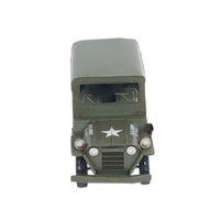 Modèle de voiture Jeep Willys Quad Overland 1940 en acrylique fait main, rectangle 29,2Lx12,7Wx16,5H cm, peint OMH AJ103, pour maison, bureau, camping-car