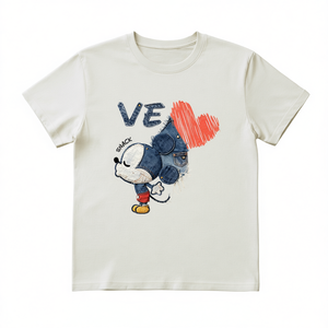 T-Shirt Unisex 100% Cotone 210GSM, Vestibilità Oversize Casual, Stampa Personalizzata Serigrafica di Rose, Stampa DTG, Maglietta Compressa - Product Image 2