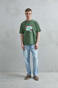 T-shirt da uomo Regular Fit beige 100% cotone anti-pilling - Stampa grafica cartoon Thailandia Phuket a maniche corte 240g Casual - Product Image 3