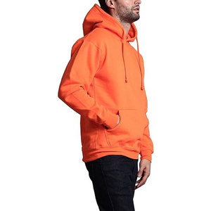 Jersey clásico de color naranja para hombre, sudaderas con capucha de lana con Etiqueta Privada, OEM, ODM, precio de fábrica, MOQ bajo, Sudadera con capucha informal básica, jersey para hombre - Product Image 3