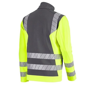 Chaqueta Softshell Reflectante para Hombre al por Mayor, Ropa de Trabajo de Seguridad Elegante de Alta Visibilidad, Chaquetas Softshell Resistentes al Agua y al Viento - Product Image 6