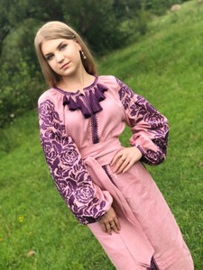 Vestido Midi Vintage Sexy de Alta Calidad para Mujer, Lavable, con Bordado Floral, Logotipo Personalizado, Tejido Tejido, Manga Larga, Cintura Natural - Product Image 5