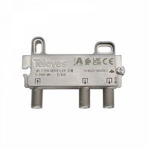 Divisor con conector F 2D 5/2400MHz 5/4dB (Televes 519502) - Product Image 1