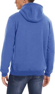 Sweat-shirt à capuche surdimensionné pour hommes, sweat-shirt d'hiver en polaire épaisse, vêtements de rue à épaules tombantes, vêtements de base en coton mélangé, vêtements de mode décontractés - Product Image 2