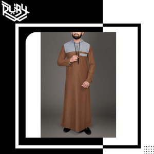 Bán buôn XXL Arabic phong cách thobes với cap Mô hình đồng bằng tay áo túi đầy đủ chiều dài truyền thống vải thobes bởi nhà xuất khẩu - Product Image 6