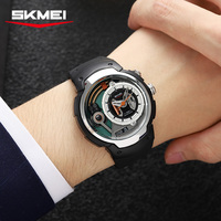 Reloj Skmei 2531, Diseño Simple y Lujoso, Pantalla LED Luminosa, Movimiento de Cuarzo, Correa de Acero Inoxidable, 3ATM, 43mm