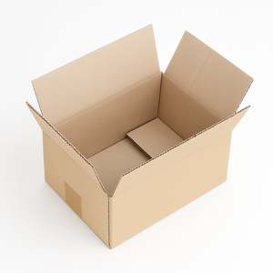 30x20x10 cm <b>Brown</b> Corrugated Board <b>Box</b> with Flaps Matte Finish Recycled Materials Anonymous Postal Shipping - Product Image 1