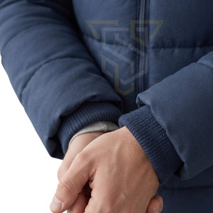Chaqueta Acolchada Azul Marino para Hombre, Transpirable, Resistente al Viento, para Invierno, Informal, con Cierre de Cremallera, Grosor Estándar, Aislada - Product Image 6