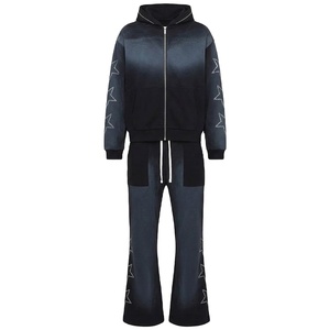 ชุดวอร์มประดับคริสตัลแบบซันเฟดสุดเทรนดี้ ดีไซน์พรีเมียม ผ้าคุณภาพสูง เหมาะสำหรับใส่ลำลองหรือสตรีทแวร์ สำหรับทุกเพศ - Product Image 1