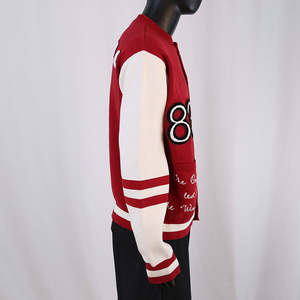 Veste universitaire de haute qualité fabriquée par le fabricant, avec des patchs brodés en chenille, veste d'hiver en laine, boutons-pression, veste universitaire tendance - Product Image 5