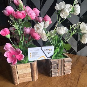 Maceta de madera de mango de Acacia moderna ecológica, maceta rectangular Natural con esmalte brillante para decoraciones de cumpleaños - Product Image 3