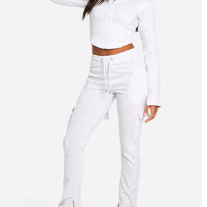 Pantalon de survêtement pour femme, taille haute, jambe large, coupe ample, pantalon ample ample, pantalon ample ample avec poches latérales - Product Image 1