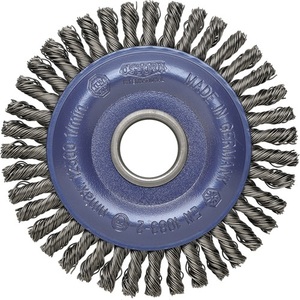 <b>Round</b> <b>Brush</b> 125mm 0.35mm Wire Steel 6mm 12500 RPM-OSBORN Welding Supply - Product Image 1