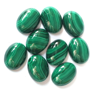 Cabochon ovale en malachite naturelle de qualité supérieure 16x12 MM pierre précieuse en vrac pour bijoux - Product Image 2