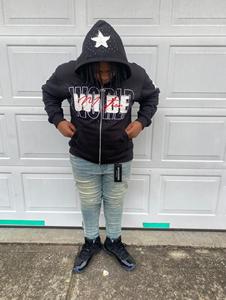 ชุดเซ็ตแฟลร์ผ้าโพลีเอสเตอร์/คอตตอนลายปักพิมพ์ลายสไตล์วินเทจ ซิปฮู้ดดี้ แห้งเร็ว ระบายอากาศดี สำหรับผู้ใหญ่ รุ่นใหม่ล่าสุด - Product Image 4