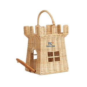 Panier de rangement personnalisé en forme de lapin tissé à la main en rotin utilisé pour le pique-nique et la décoration - Product Image 3