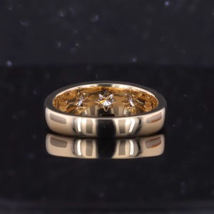 Anillo de Compromiso de Lujo con Diseño de Estrella y Cinco Piedras de Moissanita para Hombre, Corte Brillante Redondo, Anillo de Boda, Proveedor Mayorista - Product Image 5