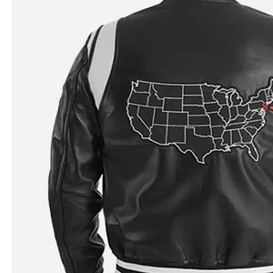 Vestes pour hommes Qualité supérieure 100% en cuir véritable Letterman Vestes universitaires bicolores disponibles dans toutes les couleurs et tailles - Product Image 2