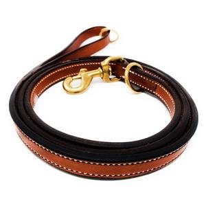 Luxe marron personnalisé en cuir PU laisse de chien à dégagement rapide de haute qualité rembourré solide motif Rivet chats chiens dentelle personnalisée - Product Image 4