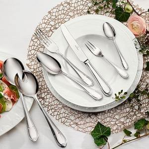 Ensemble de couverts en argent de qualité supérieure pour la cuisine de luxe à domicile restaurant élégant banquet et événements de mariage faits à la main - Product Image 1