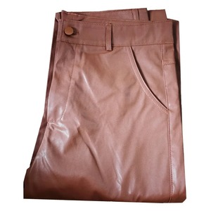 Pantalones de Cuero para Hombre, Negros/Rojos/Marrones, Resistentes al Viento e Impermeables, Estilo Urbano, para Baile, Fiesta, Casual, Talla Grande - Product Image 4