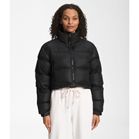 Diseña Tu Propio Logotipo, Chaqueta Corta Acolchada para Mujer con Cuello Alto y Cremallera, Transpirable, Bordada, de Secado Rápido, con Rayas y Perlas