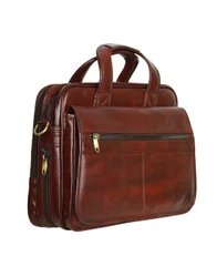 กระเป๋าเอกสารคาดลำตัวสีกาแฟสไตล์วินเทจแบบมืออาชีพกระเป๋าใส่แล็ปท็อปสำหรับผู้ชายและผู้หญิงใช้ในสำนักงานและใช้งานทางธุรกิจ - Product Image 5