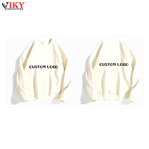 Sweatshirts à col rond pour hommes Votre propre logo Design Solid Color Fleece Fabric Pullover Sweatshirts By Viky Industri - Product Image 4
