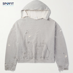 Sweat à capuche pour homme en coton 100% lourd, design délavé au soleil, vêtements d'hiver, coupe ample, épaules tombantes, streetwear respirant - Product Image 5