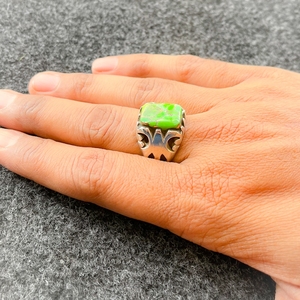 Wholesale Lot 925 Sterling Silver Men's <b>Rings</b> Green Mojave Natural Gemstones Fine Jewelry Oval Cut Healing <b>Crystal</b> <b>Ring</b> for - Product Image 2