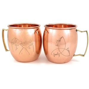 แก้วมักมอสโกมิวล์ทองแดงสีดำแก้วเซรามิกแข็งสำหรับงานปาร์ตี้ - Product Image 3