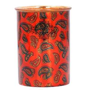 Jarra de Cobre Puro con Diseño Rojo Impreso y Vasos Promocionales - Product Image 6