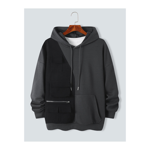 New Arrival Custom Made Double Design Pocket <b>Hoodie</b> High Quality Custom <b>Oversized</b> Fashionable Cotton <b>Fleece</b> Hoodies For <b>Men</b> - Product Image 6
