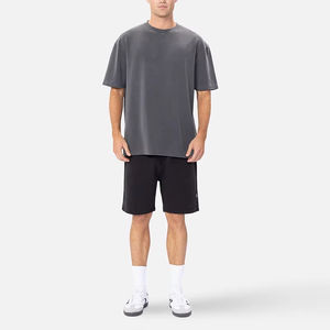 T-shirt en coton délavé à l'acide pour homme, best-seller, impression personnalisée, broderie, manches courtes - Product Image 4