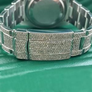 Alta demanda de acero inoxidable Ice Blue String Lab Grown Diamond Dial Full Iced Out Relojes disponibles a un precio asequible - Product Image 5