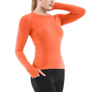 Ropa Deportiva de Yoga de Manga Larga para Mujer, Ropa Deportiva de Gimnasio, Logotipo Personalizado al por Mayor, Alta Calidad - Product Image 4