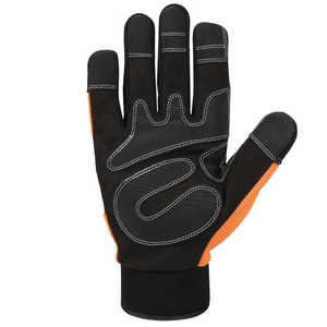 Gants de mécanicien en cuir à écran tactile de protection des mains anti-impact Gants de sécurité de travail à paume renforcée et résistants industriels - Product Image 2