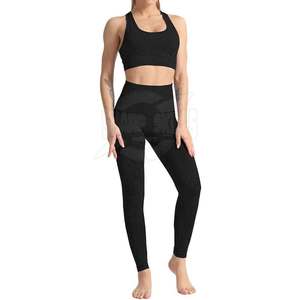 Conjunto de Yoga para Mujer, Elegante y Personalizado, Talla Grande, Cintura Elástica, 2 Piezas, Transpirable, Resistente al Agua, Calidad Premium, Superventas - Product Image 1