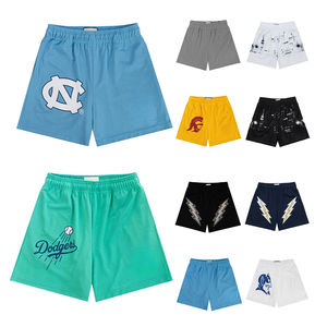 2024 nouveauté été en gros de haute qualité décontracté salle de sport plage bain Polyester maille trou lâche impression hommes respirant Shorts - Product Image 1