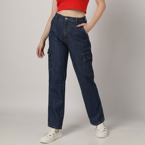 Pantalon en jean pour femme de couleur unie écologique de marque Prix ​​bas Fabricant en gros Toutes saisons Pantalon en jean pour femme - Product Image 4