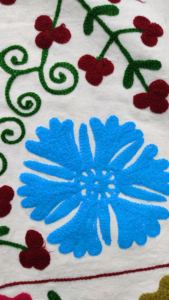 Hand Embroidery Bed Sheet Cotton Suzani Throw Blanket Bedspread Suzani Embroidery Wall Hanging Uzbek Suzani, <b>Table</b> <b>Cover</b> - Product Image 5