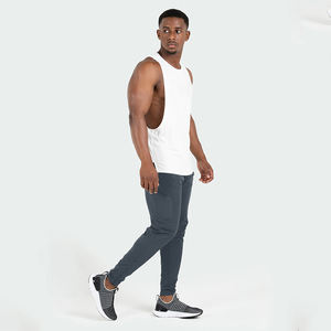 Men's Sport Pants Jogging Workout Adjustable <b>Elastic</b> <b>Waist</b> <b>Trousers</b> With Pockets Custom Logo Embroidery Joggers - Product Image 4