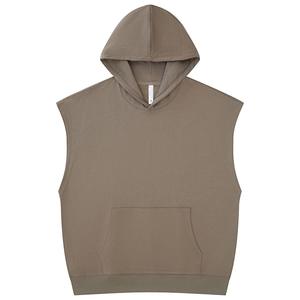 เสื้อฮู้ดแขนกุดแฟชั่นสำหรับผู้ชาย, เสื้อผ้าแนวสตรีทสวมใส่สบายน้ำหนักเบาเสื้อผ้าสไตล์นักกีฬายิมไซส์ใหญ่ - Product Image 3