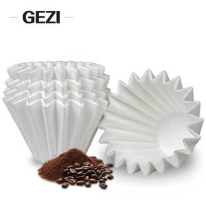 Thương mại thân thiện với môi tre tái sử dụng kim loại Hữu Cơ chưa tẩy trắng phân hủy sinh học 4 Cone V hình dạng nhanh dòng chảy cà phê bộ lọc cho các quán cà phê - Product Image 6