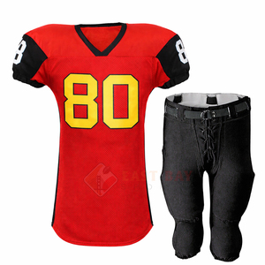 Ensemble d'uniformes de football américain vert pour hommes 2026, maillot d'entraînement numéro 80 avec pantalon de football rembourré - Product Image 1
